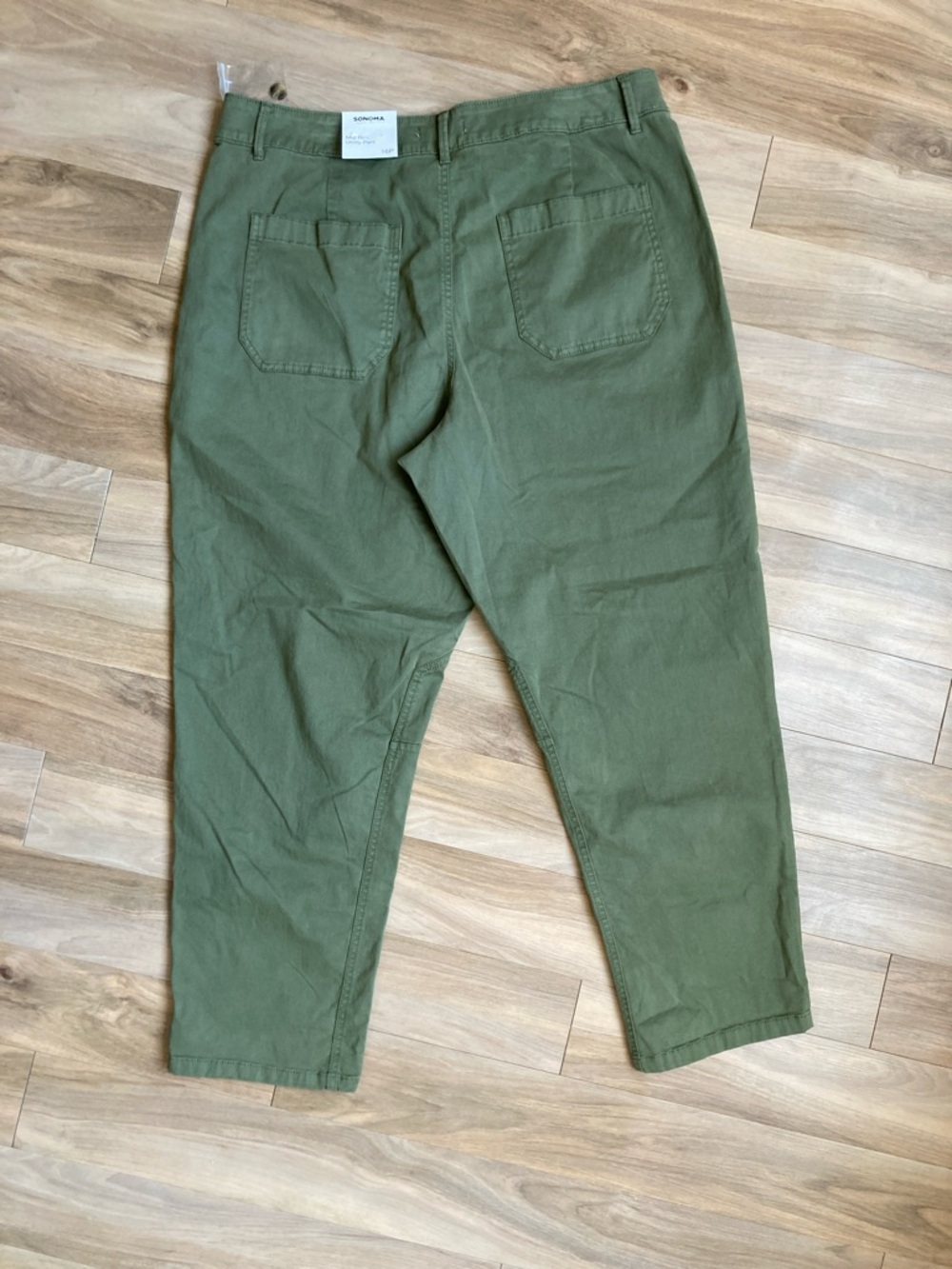 Sonoma olive green utility pant midrise pant 16P - Picture 15 of 17